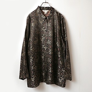 90s John Paul Richard 総柄 レーヨン チャイナ シャツ 古着 used