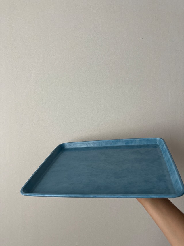 Vintage マーブルblue トレー