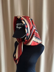 polka dot rétro silk scarf-5151-8
