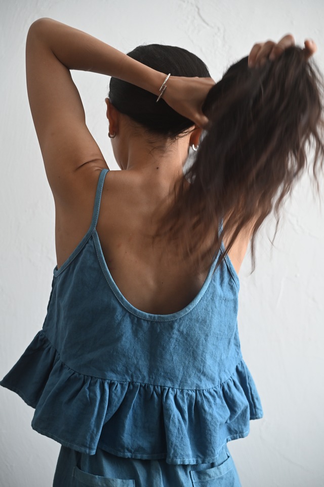 Indigo Dyed Airy Top