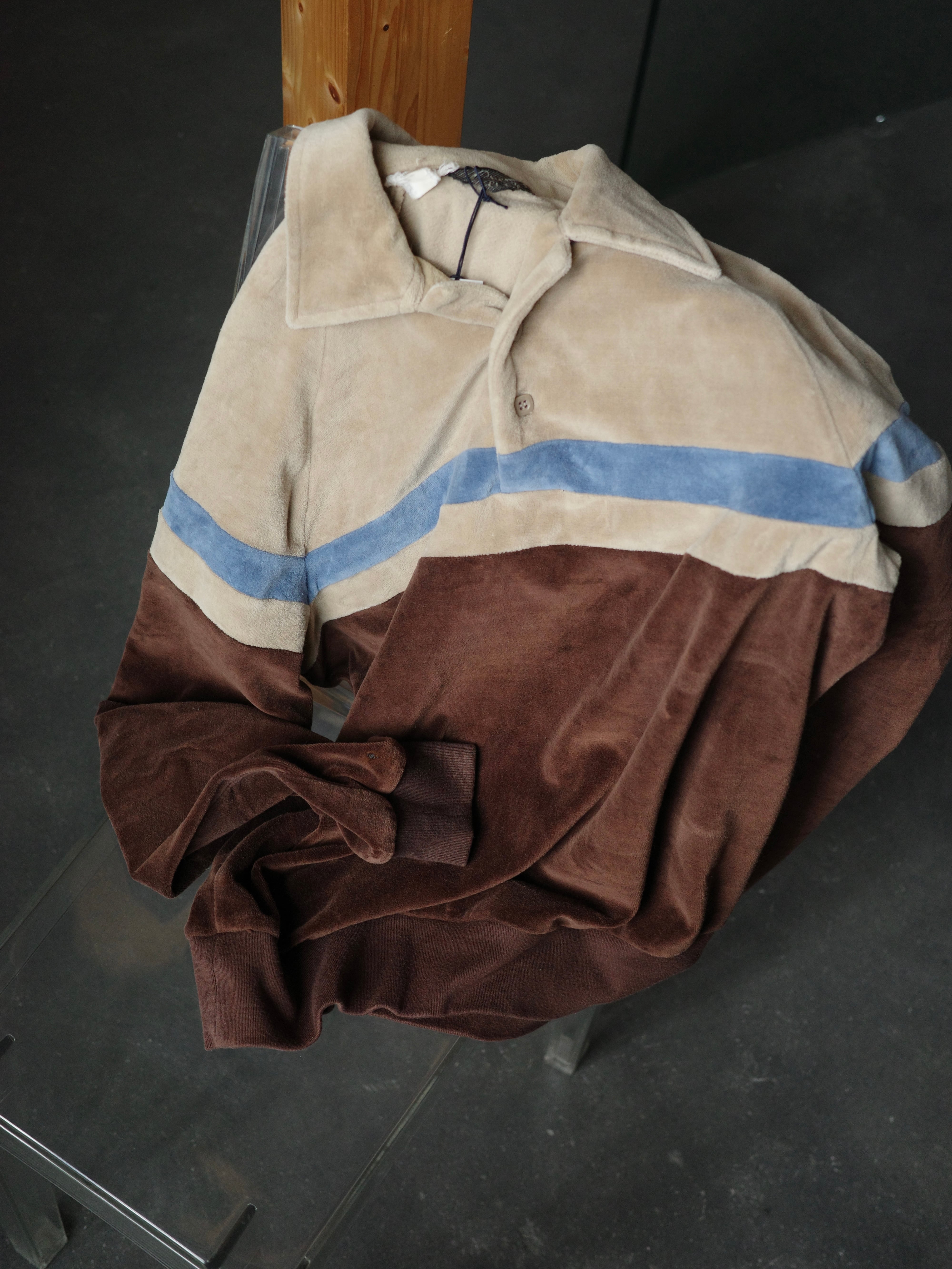 〈vintage〉velour line tops