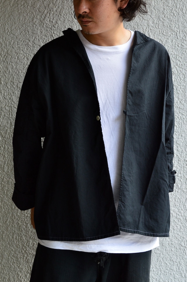 VENTITANK PROJECT EURO SWEDISH ARMY 1970's COSTOM REMADE SURGICAL HANTEN SHIRT DYED BLACK DEAD STOCK スウェーデン サージカルハンテンシャツ