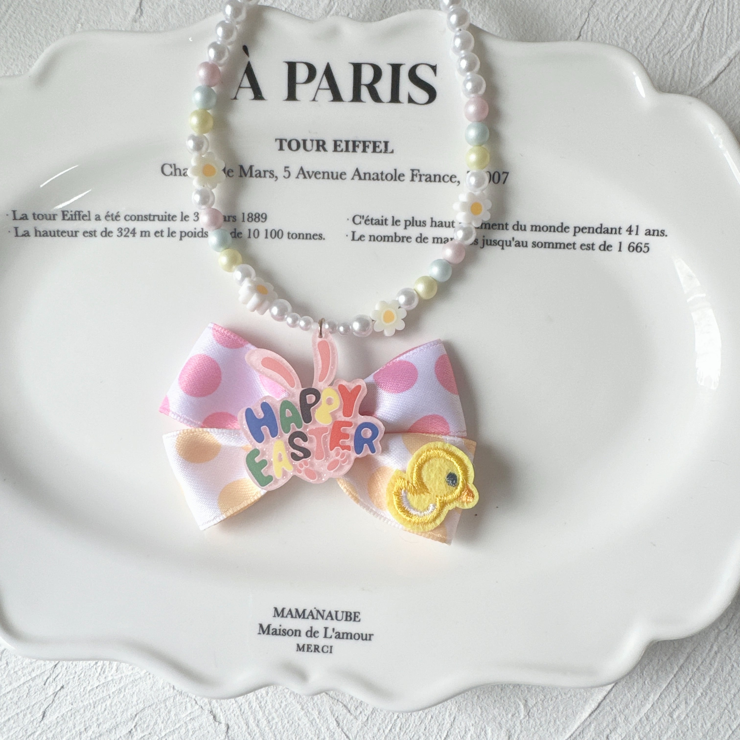 イースターリボンネックレス