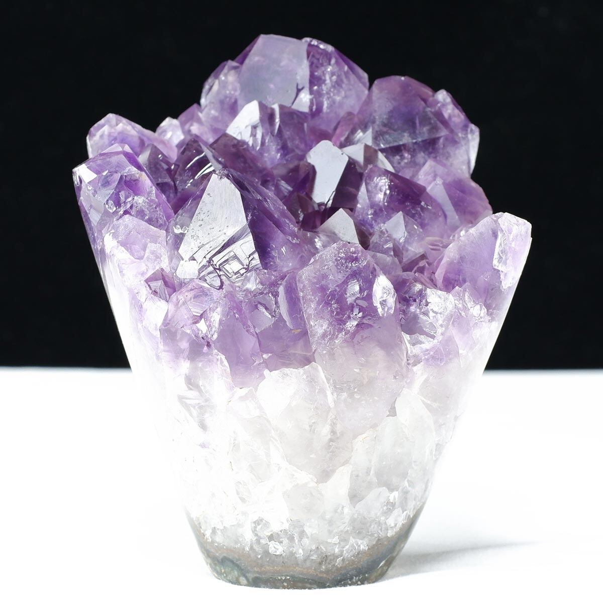 アメジスト クラスター 原石 フラワーアメジスト 花形 置物 一点物282-769