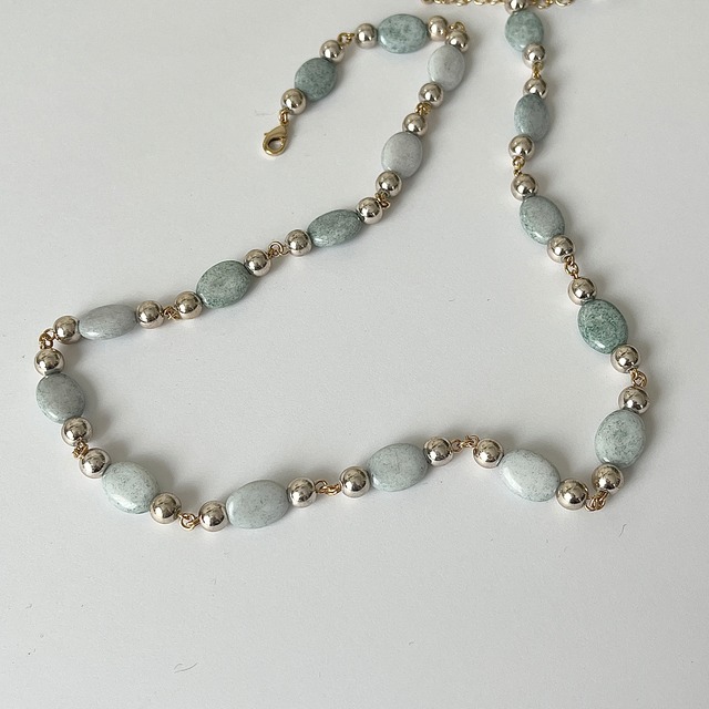 aqua long necklace