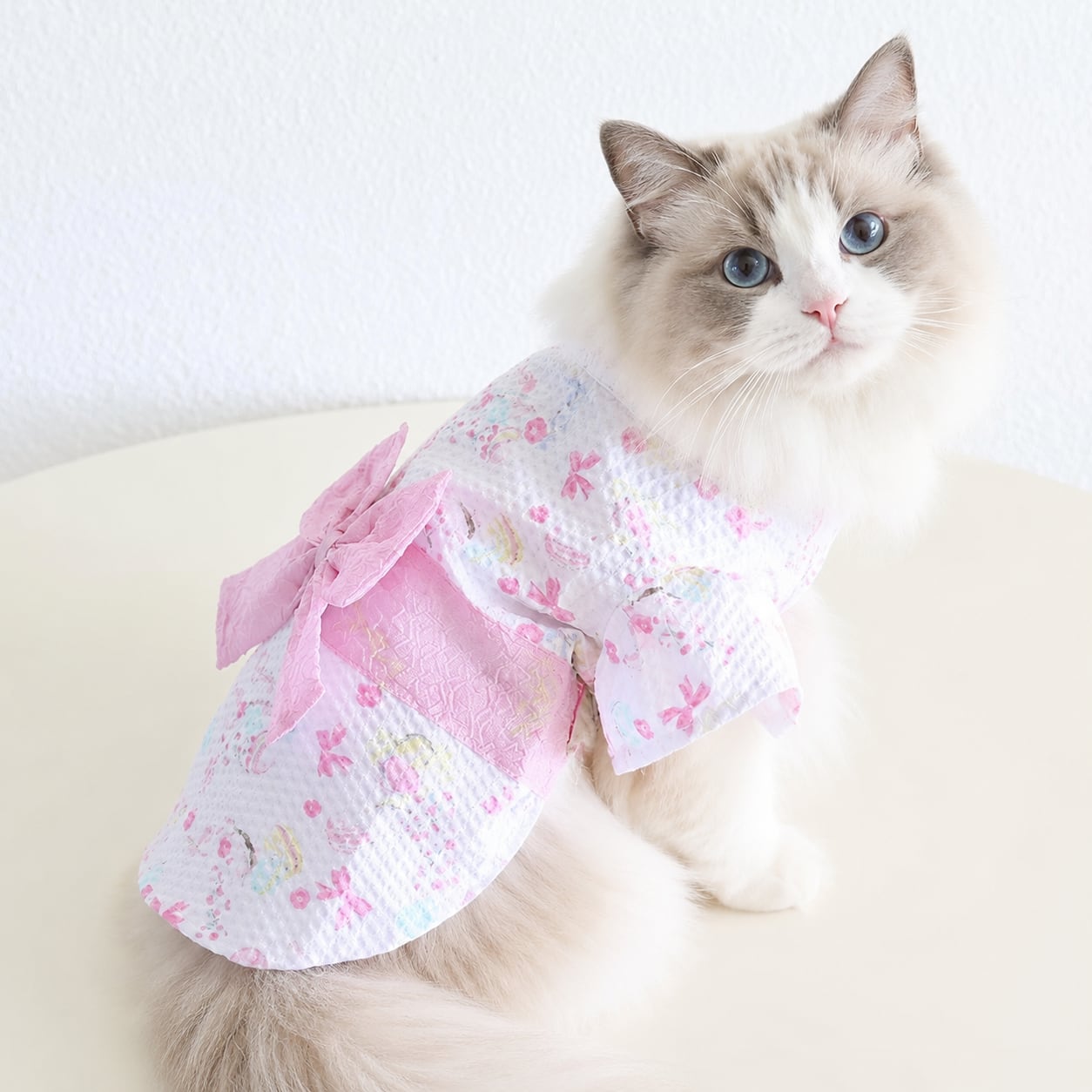 ゆめリボン浴衣 猫 ウェア 洋服