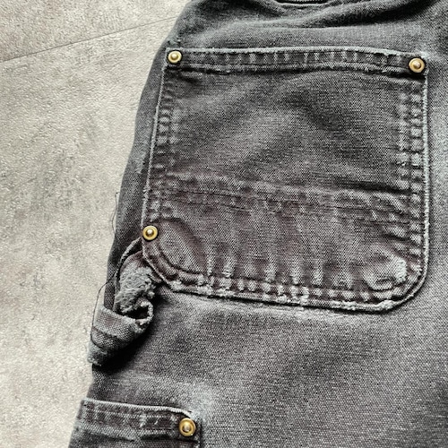 00s USA製 ブラック ダブルニー Carhartt B01 BLK w30 詳細写真20