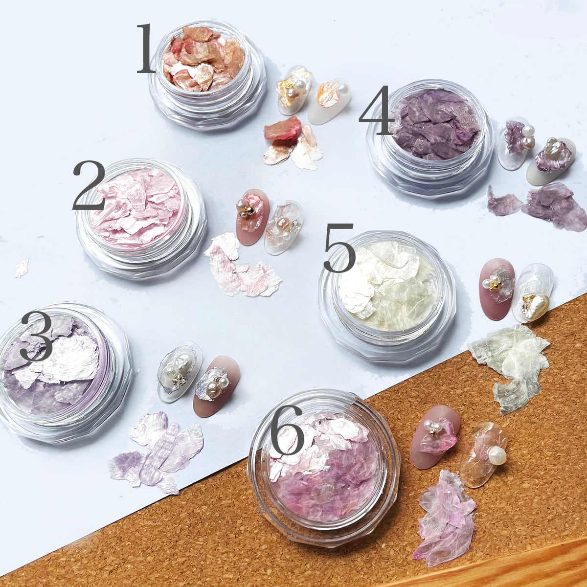 同梱ok‼︎】マイカフレークパステルカラー＃2＊レジン＊ジェルネイル