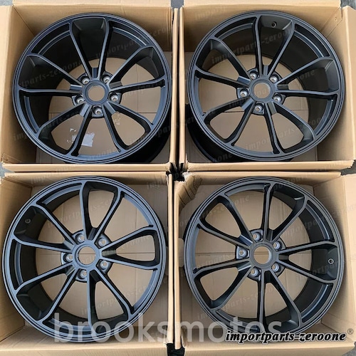 17インチ新品サテンブラックGT3 スタイル鍛造ホイールポルシェ911 930 17x7 17x9 LI-2051