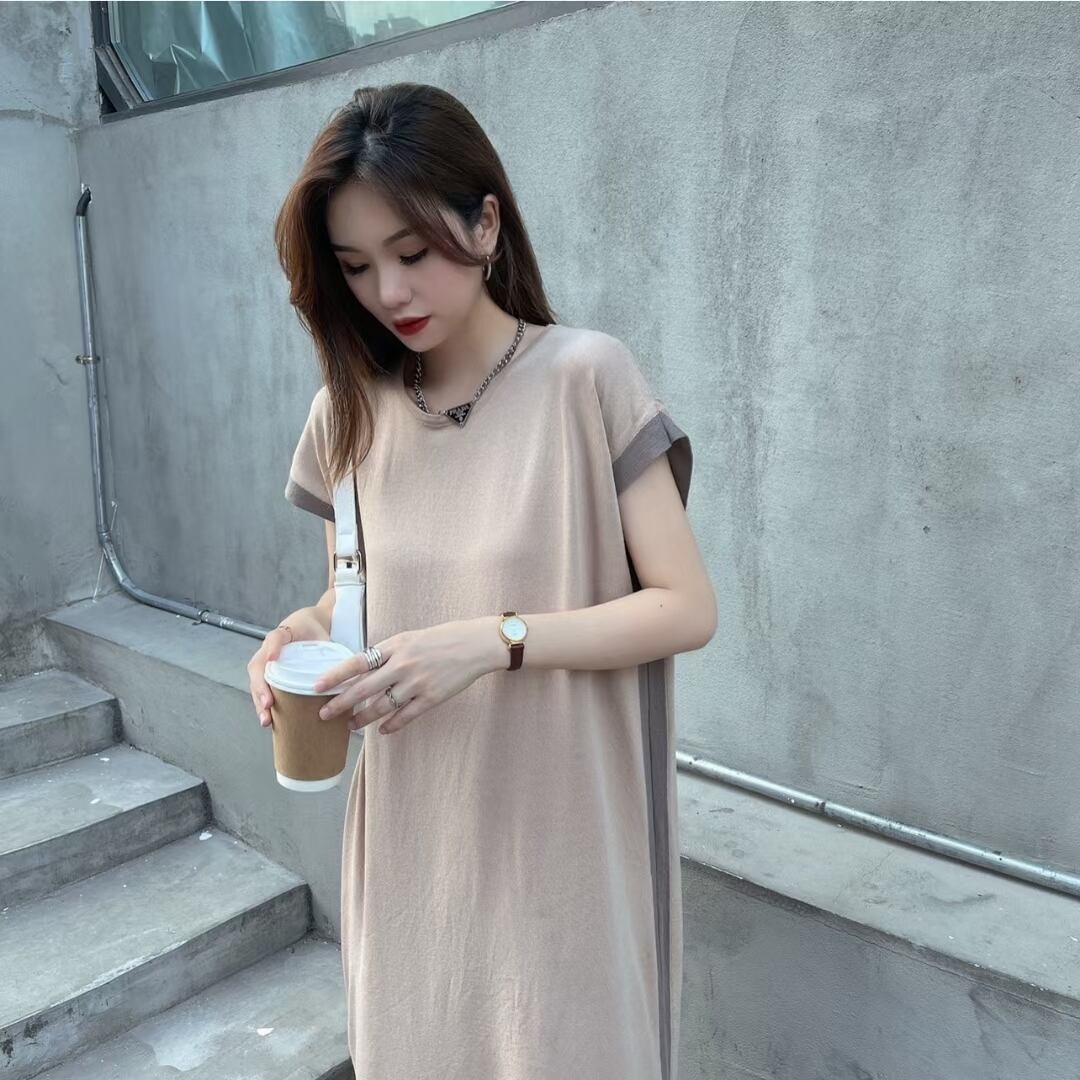 バイカラーワンピース　AJ1050-3039