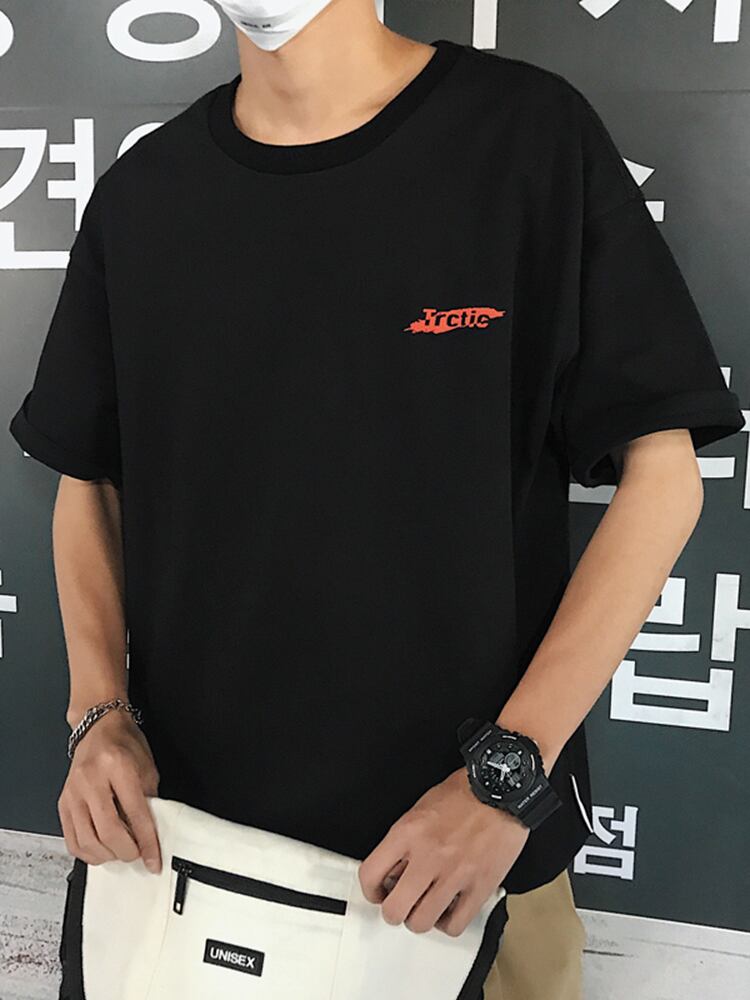 全2色 Tシャツ カットソー プリント カジュアル シンプル