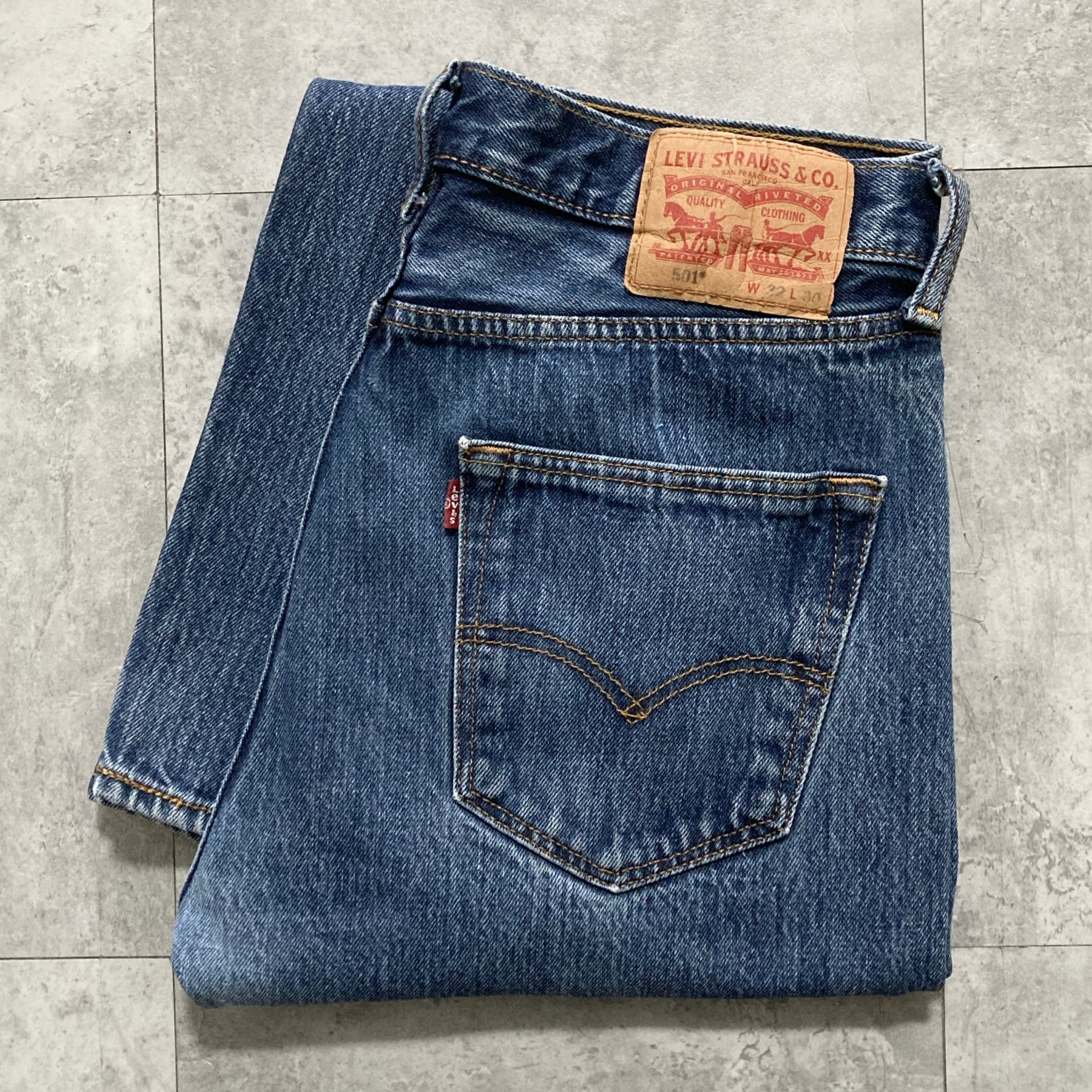 W30 L34】90s US.Levis 501 リーバイス エルパソ工場(522) ボタン裏