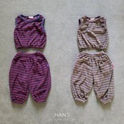 韓国子供服 / 26Autumn / 〖取寄〗Hans / テリーボーダーパンツ / キッズ服 / ジュニア服 *XS~JM*