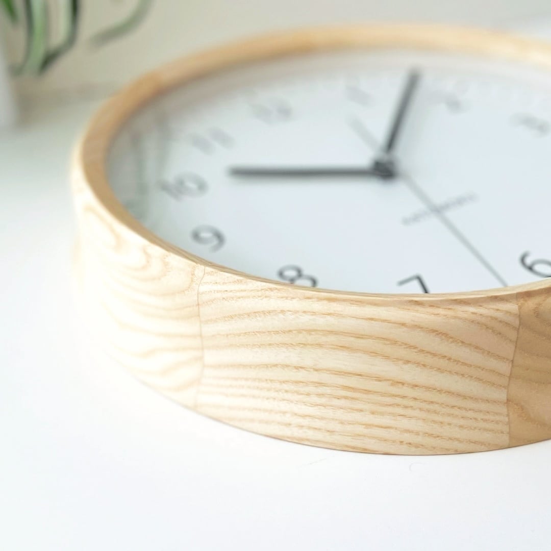 KATOMOKU muku clock 4 ナチュラル km-57NA 掛け時計 | 加藤木工株式