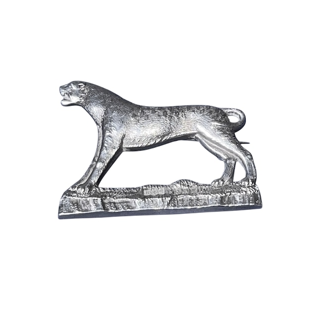 vintage silver " panther " brooch