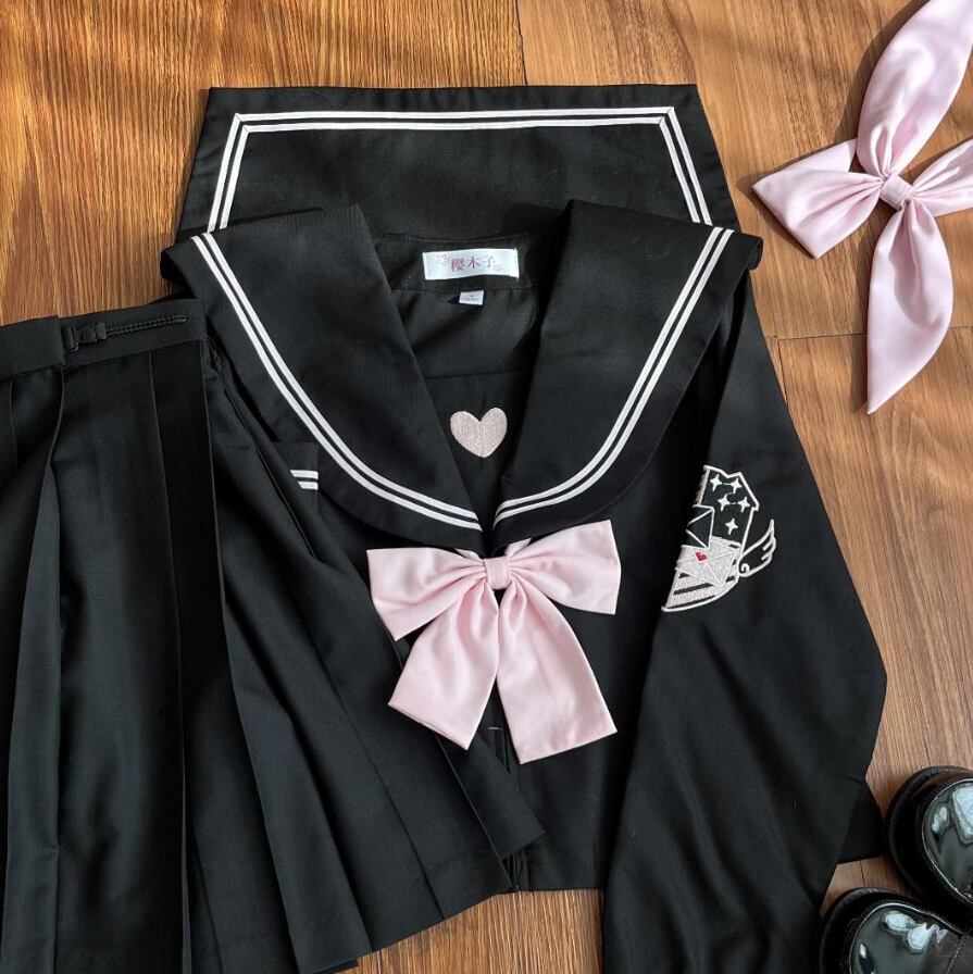 S-XL】ピンクハート刺繍セーラー服 seifuku18☆ | メイド服＆制服専門