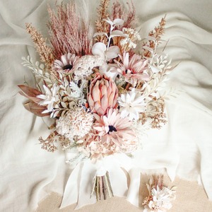 【再販】Smoky orange pink Bouquet＆Boutonniere