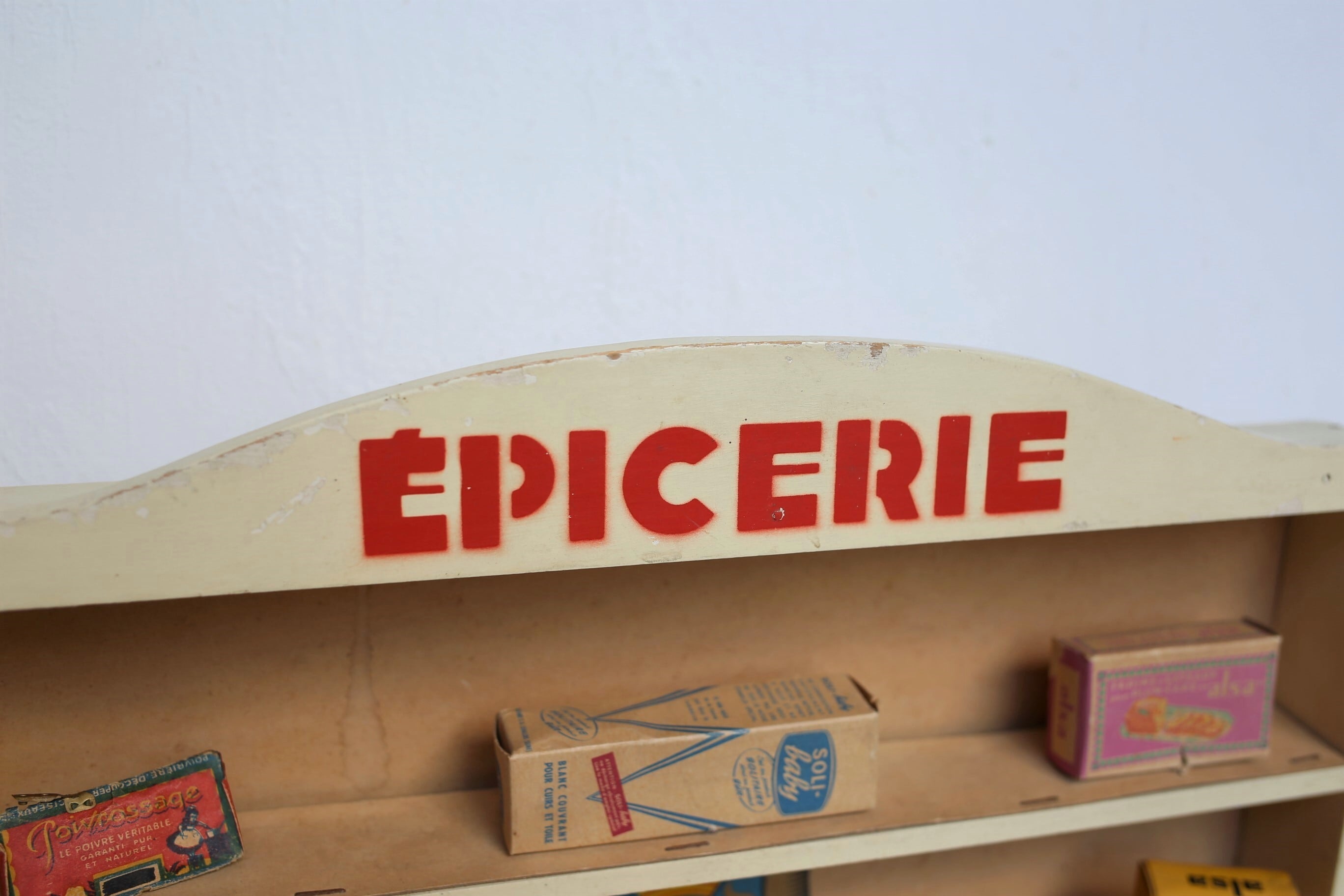 フランス アンティーク ヴィンテージ おもちゃ エピスリー棚 épicerie