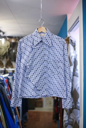 “Asymmetry front & short custom” 70’s vintage shirt