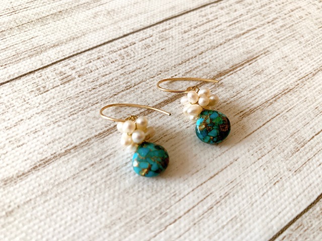 p_30 コッパーターコイズ（ピアス・イヤリング）