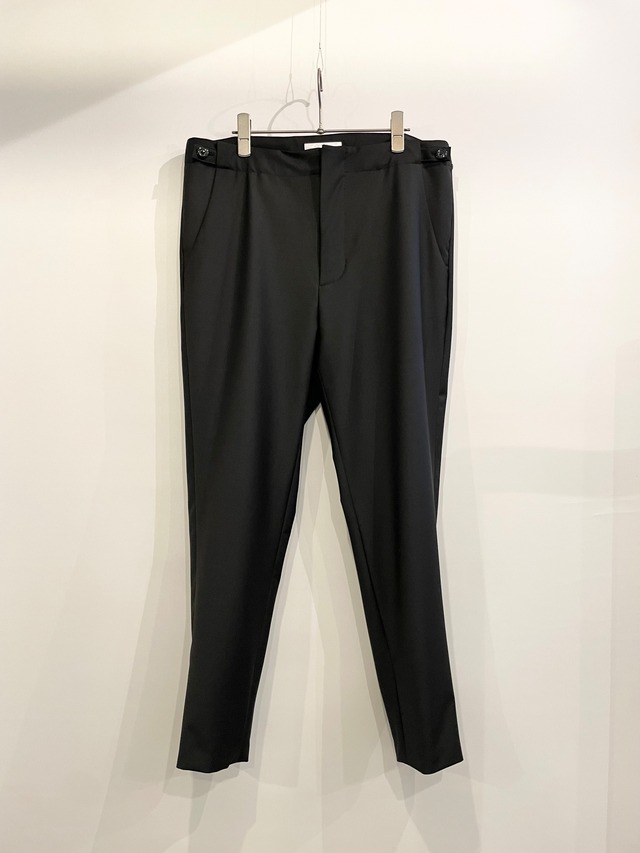 T/f F2 washable stretch tropical virgin wool narrow tapered pants - black