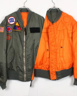【Caka act2】80’s “ALPHA INDUSTRIES” Reversible Patch Custom MA-1 Flight Jacket