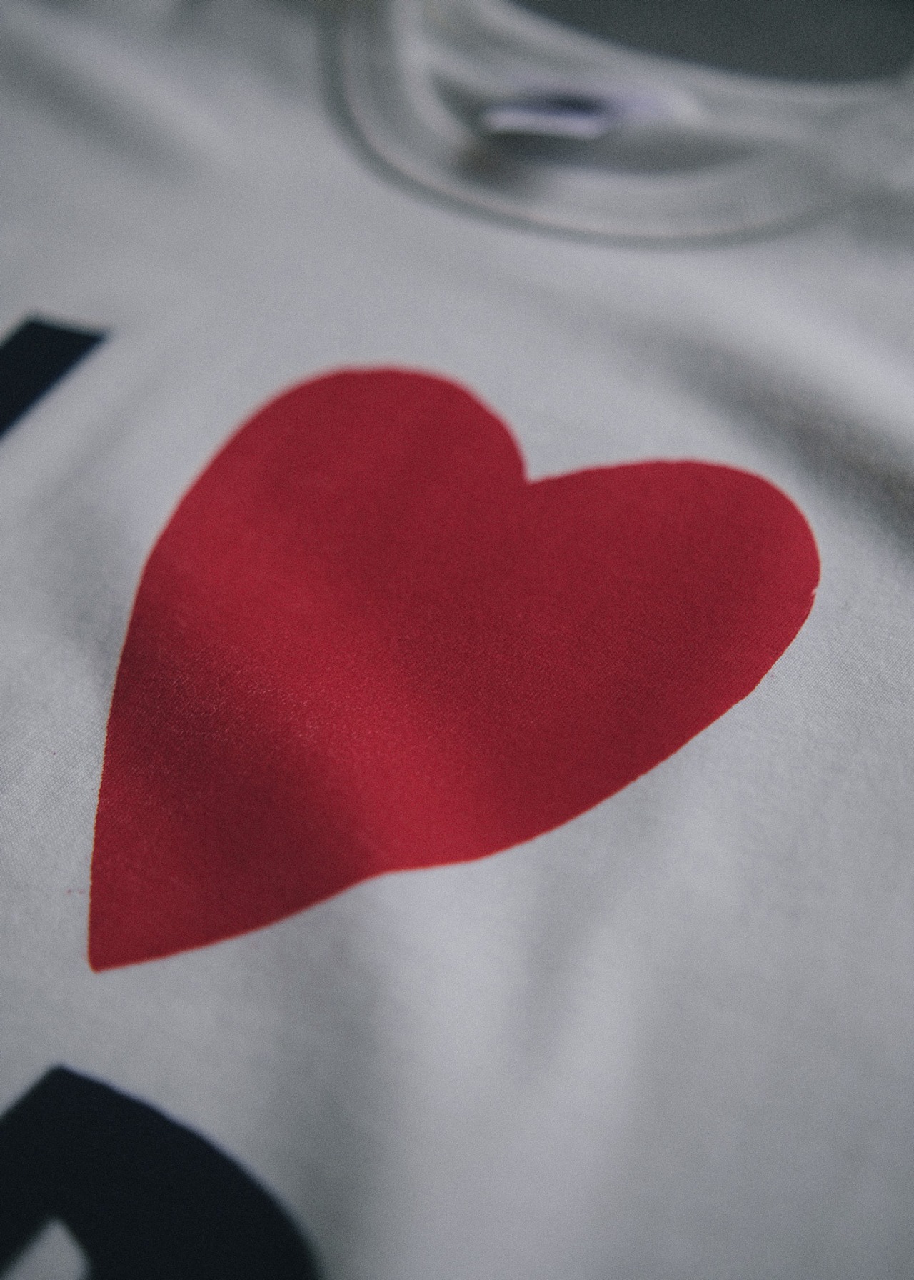 the "I ♡ LP" letterpress tee in natural（受注生産）