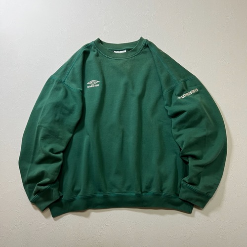 90s UMBRO　フェード　スウェット　トレーナー　アンブロ　グリーン　XXL 古着