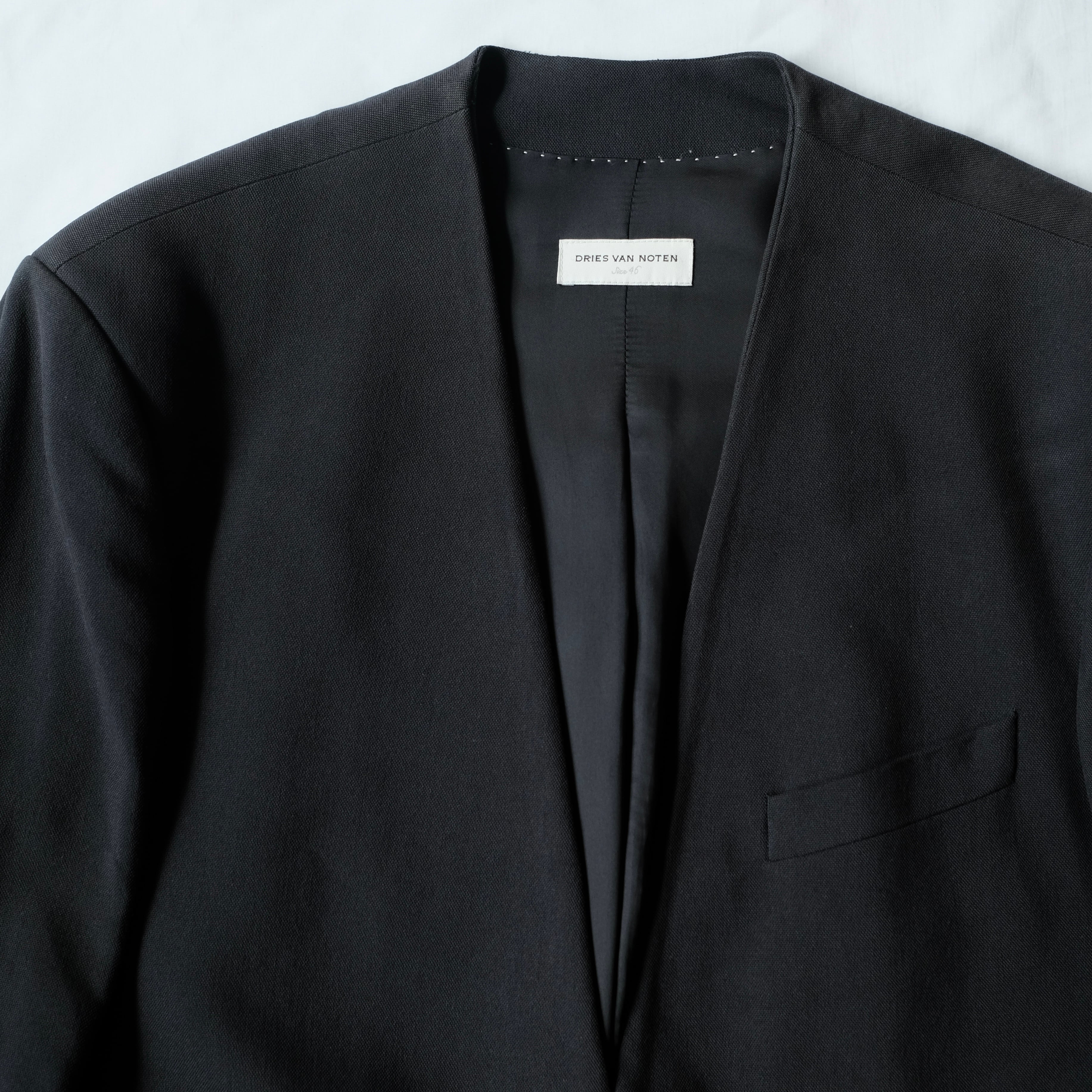 DRIES VAN NOTEN 18SS NO COLLAR JACKET | safarionline