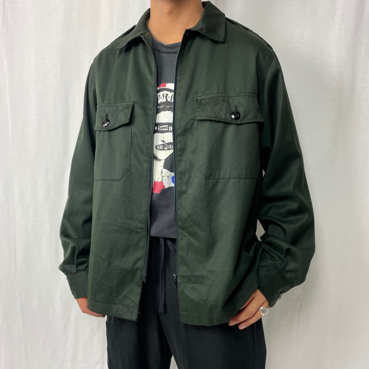 70年代 カナダ軍 2ポケット ワークジャケット ファティーグジャケット 