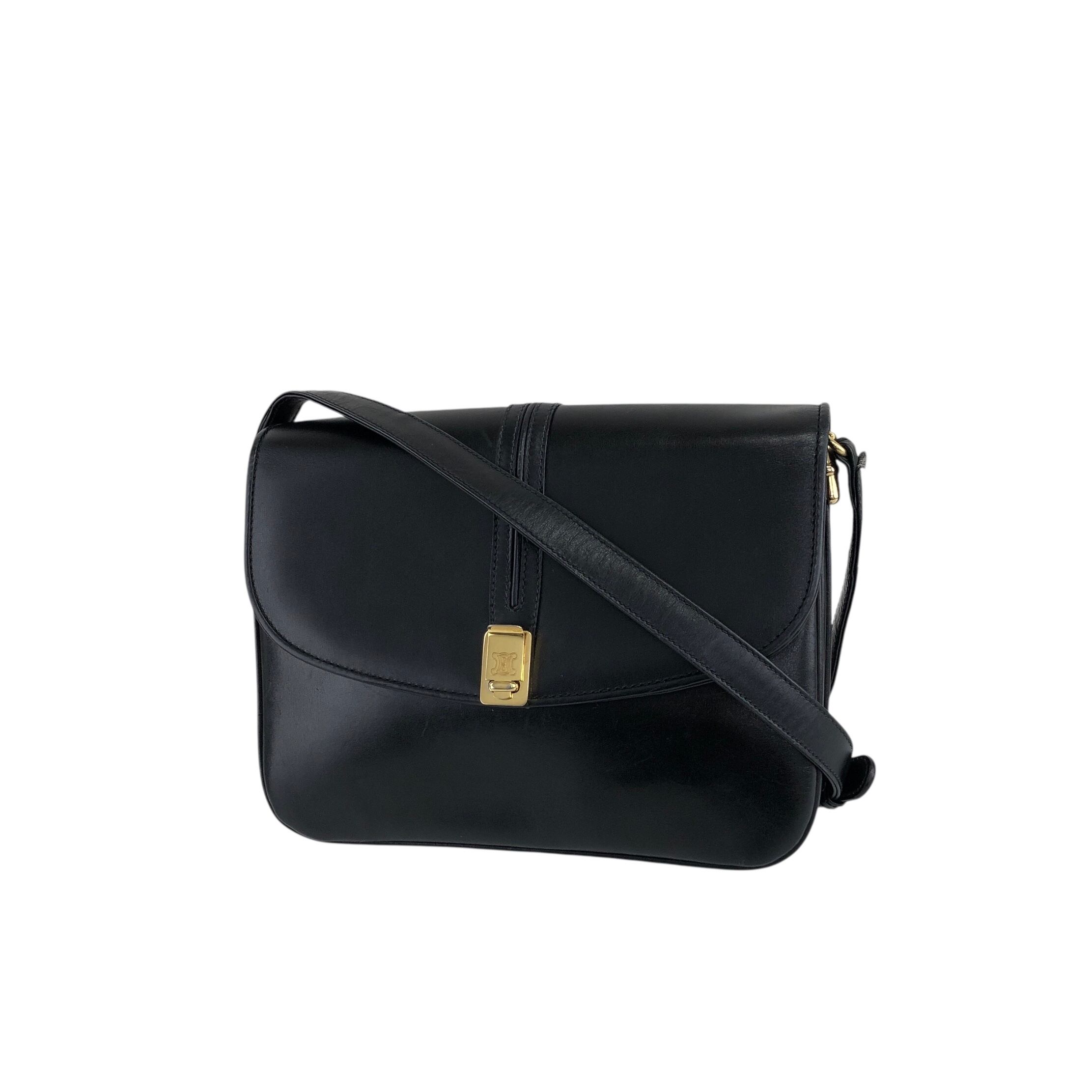 CELINE セリーヌ ショルダーバッグ ブラック ブラゾン フロント
