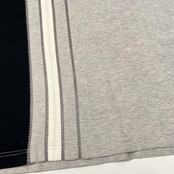 adabat アダバット ラインデザイン 鹿の子 コットン 半袖 ポロシャツ サイズ 1 /メンズ/ホワイト×グレー×ブラック/ゴルフ/ワールド/日本製