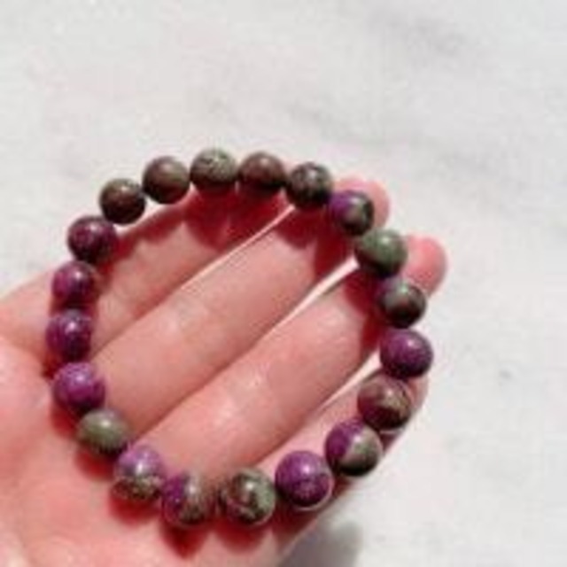 【レア】【超美石】アトランティサイト（スティヒタイト＆サーペンティン）10ｍｍ　ブレスレット 4218