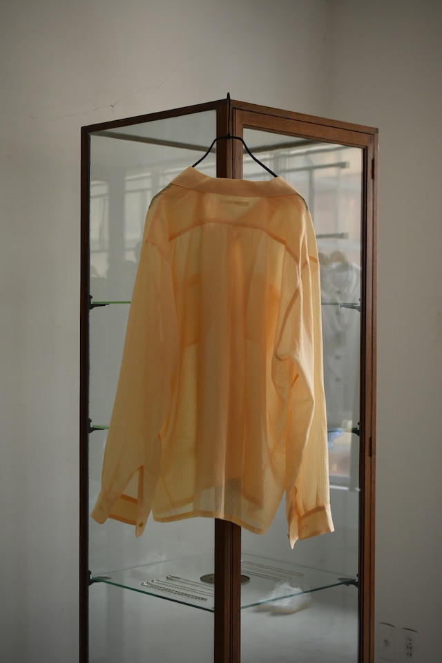 SEVEN BY SEVEN / SHEER OPEN COLLAR SHIRTS L/S (Yellow)