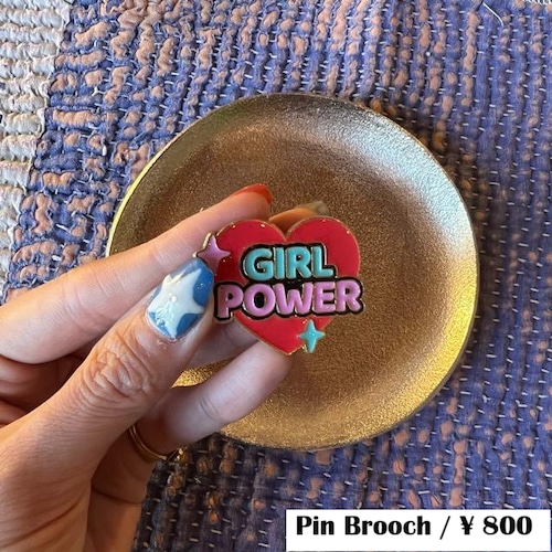 TOPANGA Jewelry　pin brooch　Neon Heart Girl Power　ピンブローチ　ネオンハートガールパワー　プレゼント　ギフト　