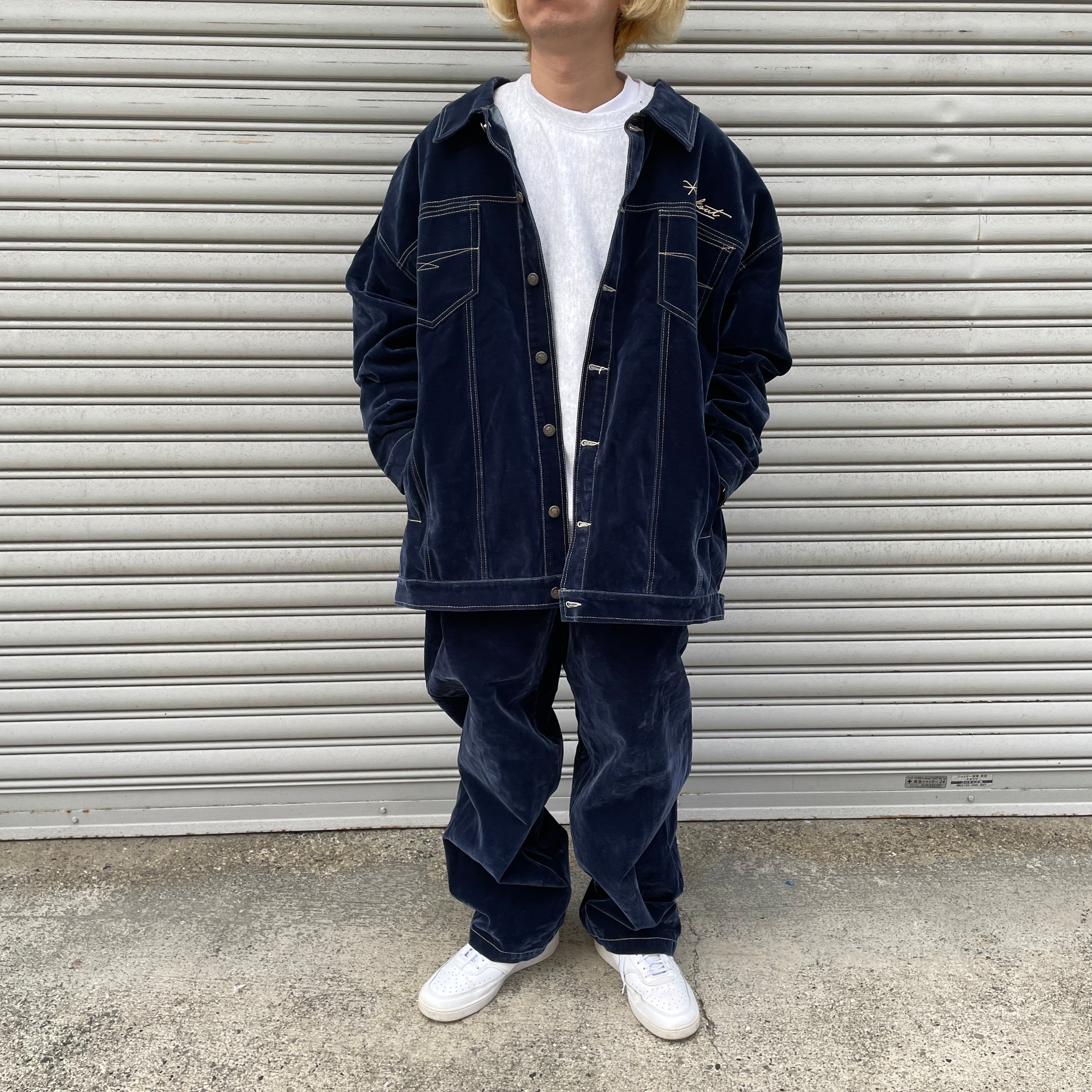 FARSCAPE 旨かっ 90-00s ベロア セットアップ XXL 当時物