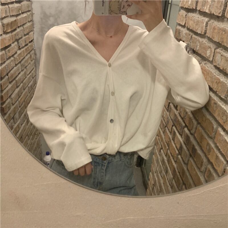 Tシャツ カーディガンスプリングオータムトップス ロング 大人ガーリー スウィート キュート カジュアル 春物 秋物 萌量不足60697568066