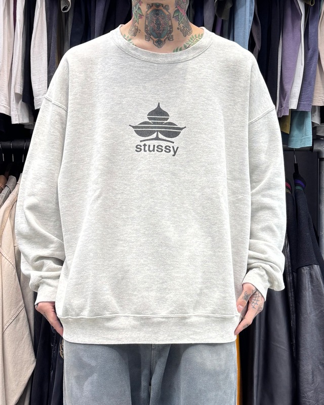 90’s old stussy Clover Design Sweat 【高円寺本店】
