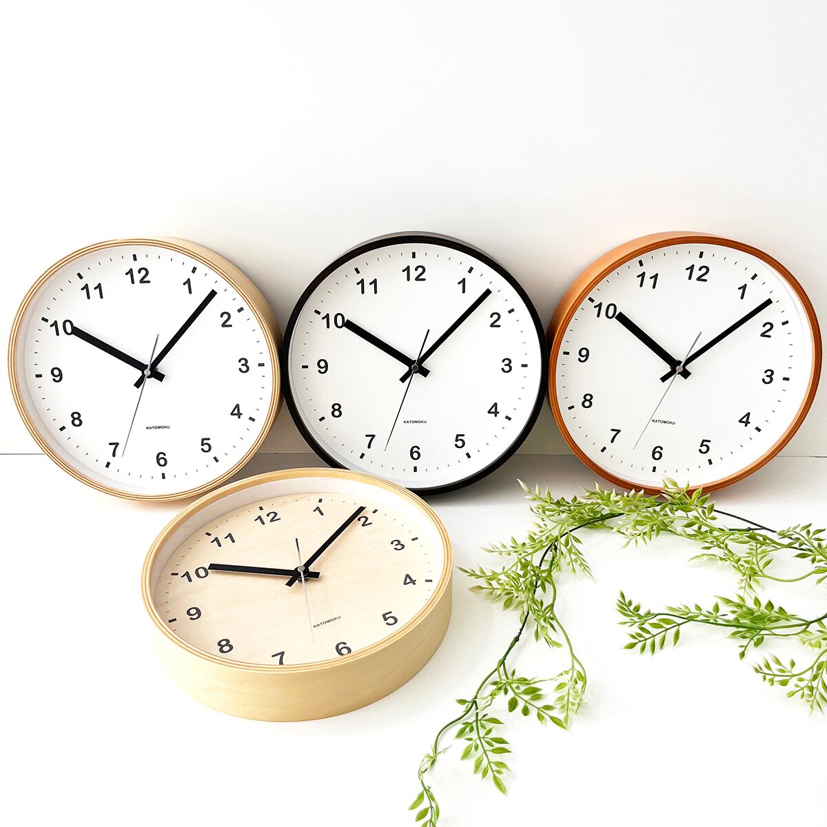 KATOMOKU plywood clock ナチュラル km-33M | 加藤木工株式会社 online