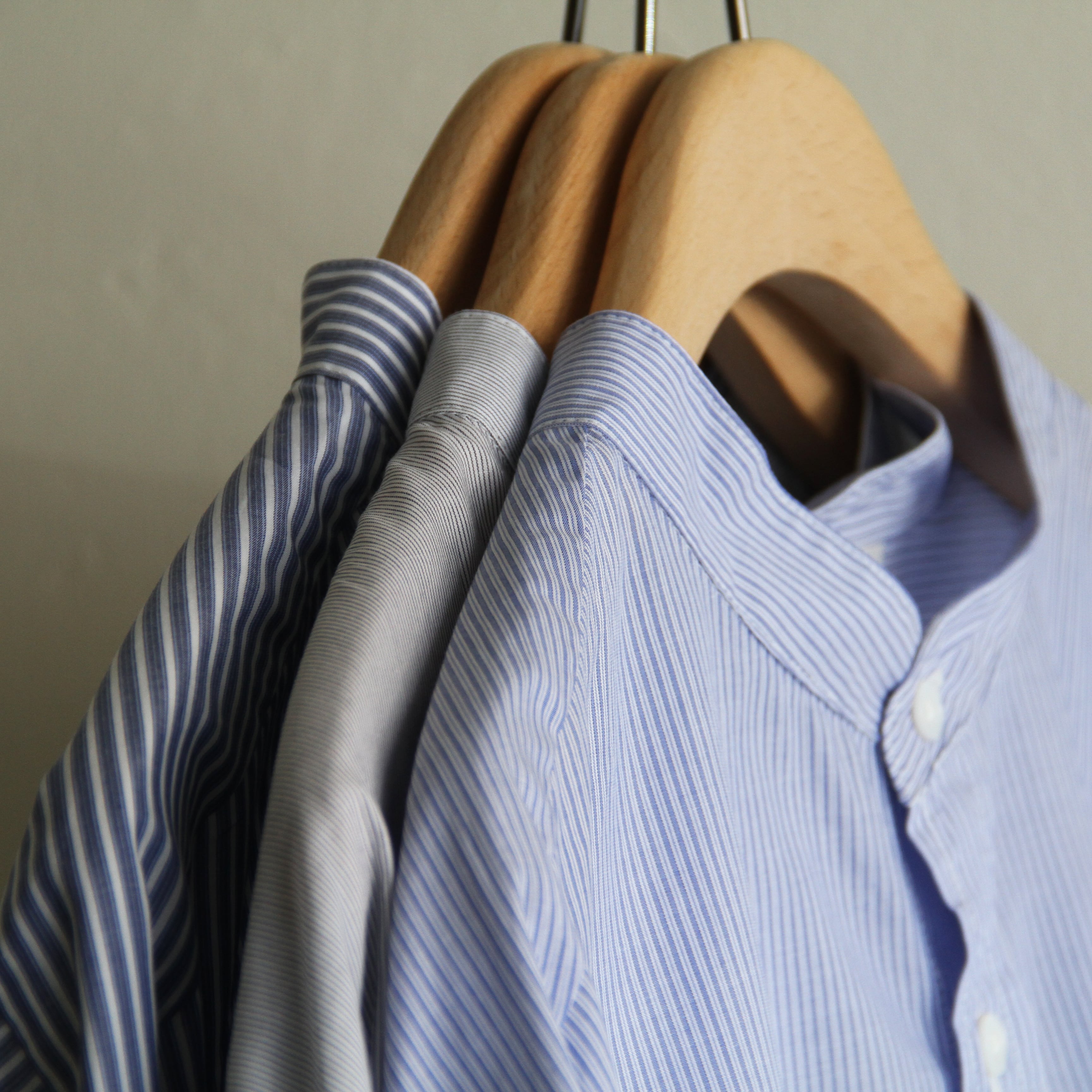 STILL BY HAND Cotton stripe band collar shirt | Terminal