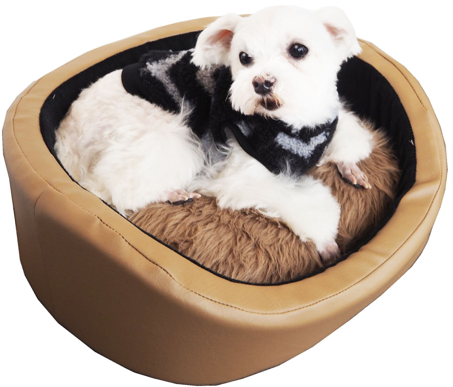 【ドッグウェア】2024ジグザグボアベスト ブラウン/ブラック