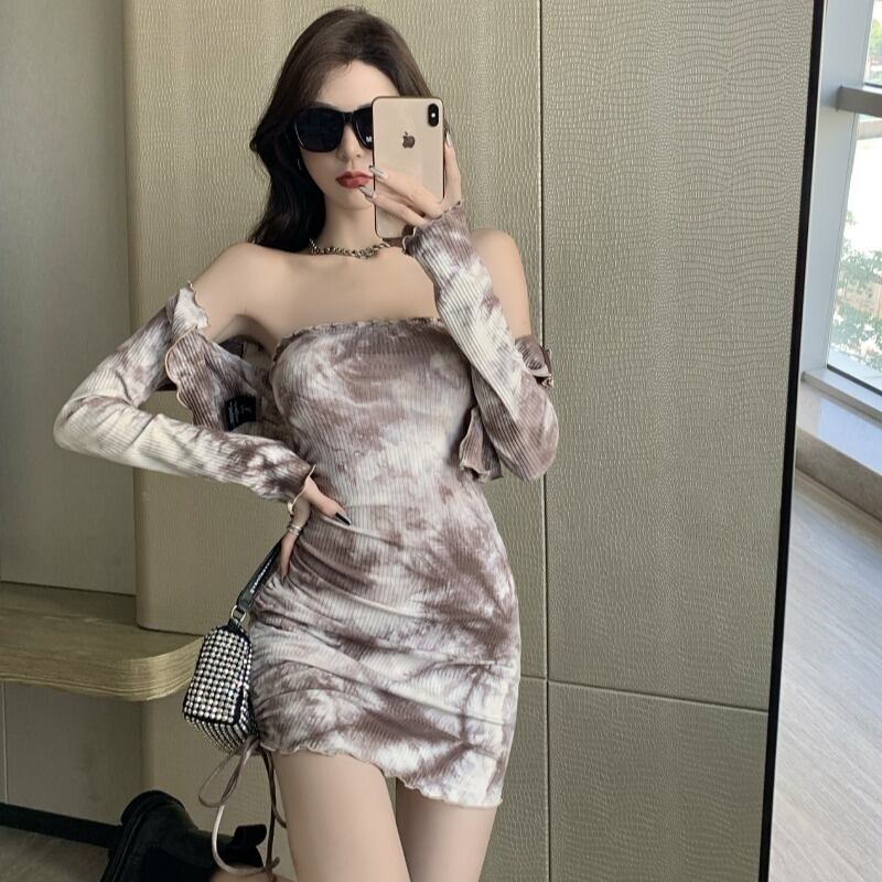 オータムカーディガンジャケット トップス ドレス 秋物 ハンチェンe74775808762