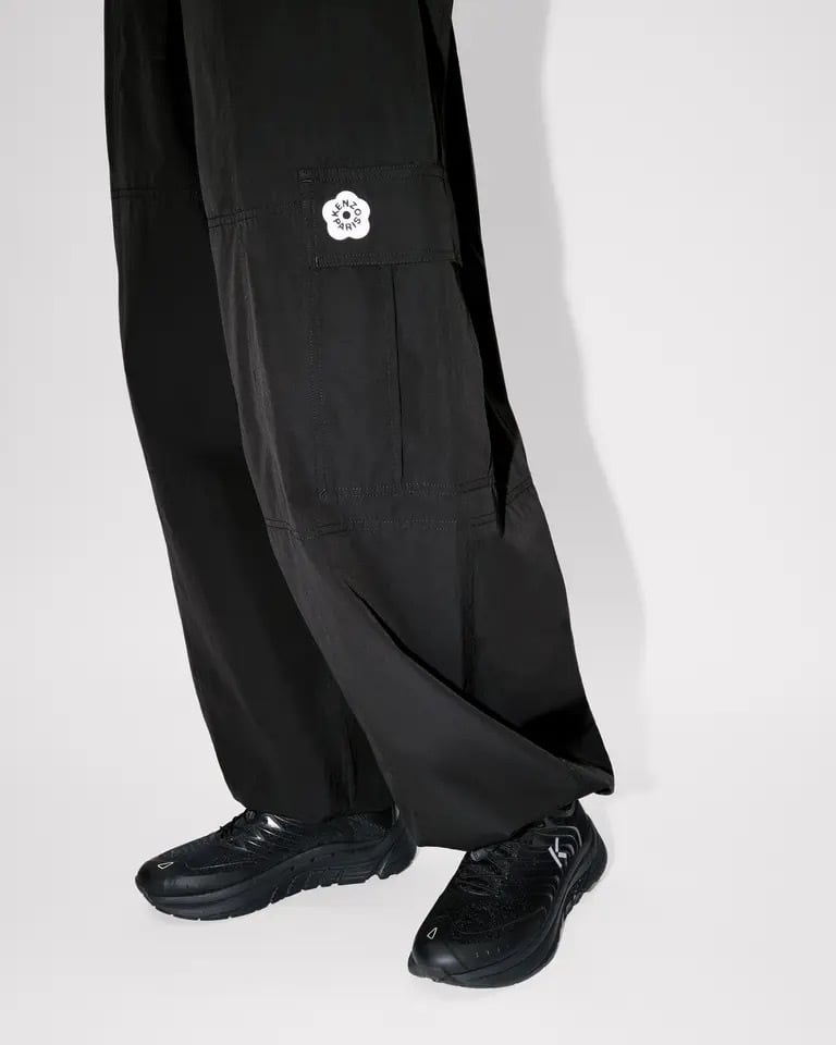 KENZO ブラック カーゴパンツ KENZO】'BOKE FLOWER 2.0' カーゴ パンツ | idealclasse