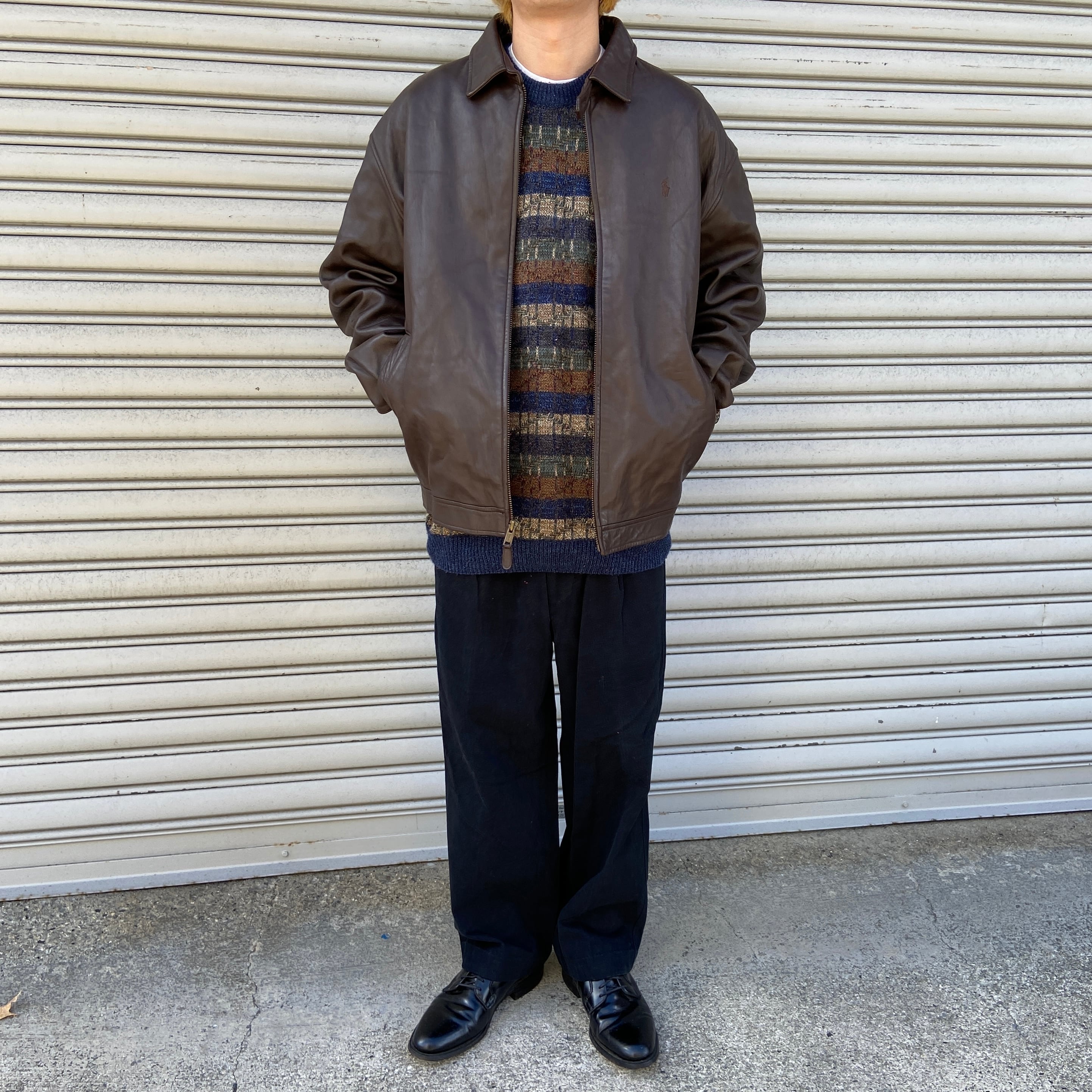 ラルフローレン RalphLauren ラムレザー ジャケット スイングトップ
