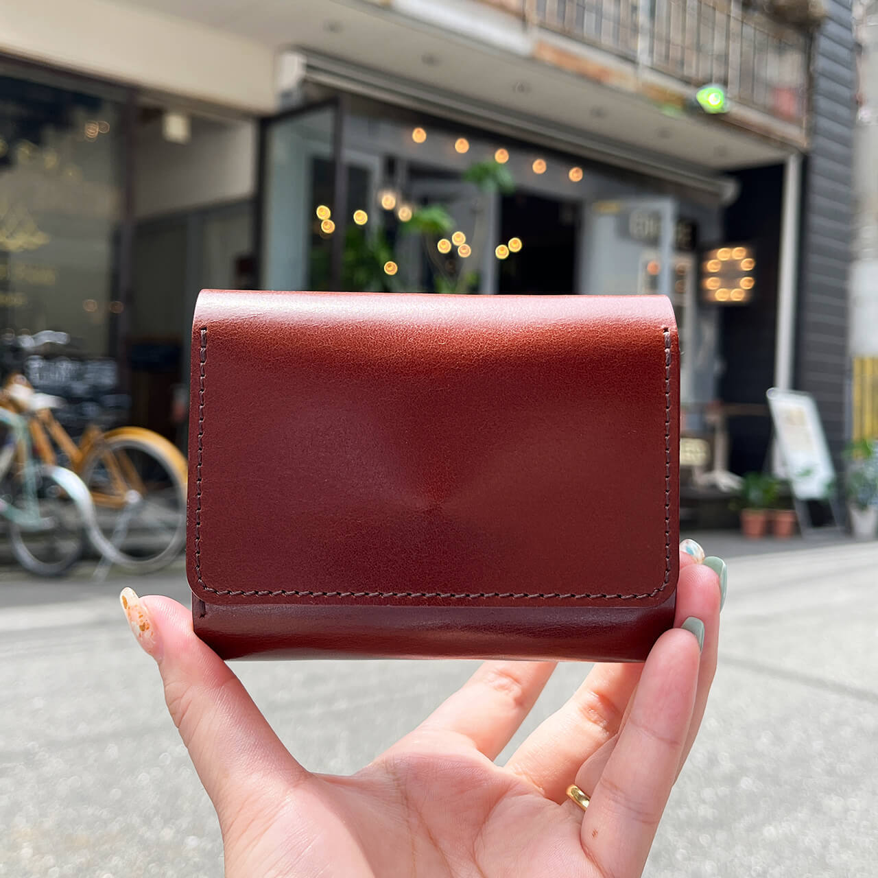 ベトナム革財布(ハノイで購入)TOMA brownトマ　ブラウン茶色 REALMIND / FORO 他にない風合い。ソフトで軽い上質な後染め馬ヌメ革