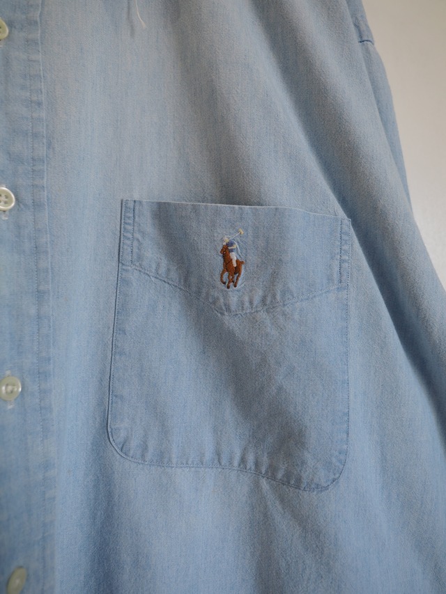 1990’s Ralph Lauren BIG SHIRT Chambray Button Down
