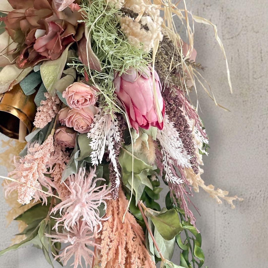 ドライスタイルスワッグ｜プロテアとカウベルのナチュラルアレンジ