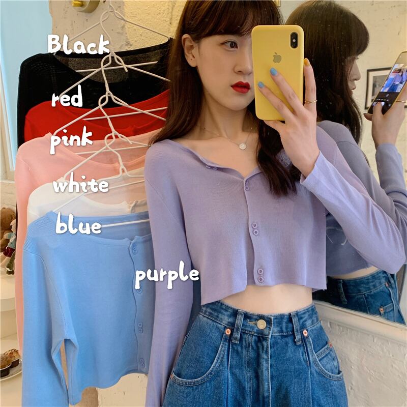 ニットカーディガンレディースサマードレス2020新バージョンは薄くて用途が広い、トップ付きの短い日焼け止め長袖ボトミングシャツ 1号婦人56897896925