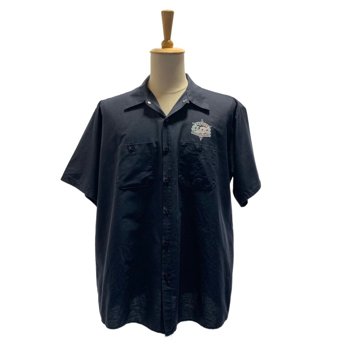7548 RED KAP ワークシャツ オープンカラーシャツ 輸入古着 XXL | San