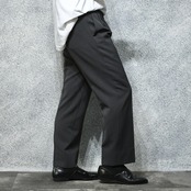 charcoal gray 2 tuck poly slacks
